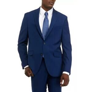 Kenneth Cole Reaction Men's Blue Techni-Cole Classic Slim-Fit Blazer Size 42R